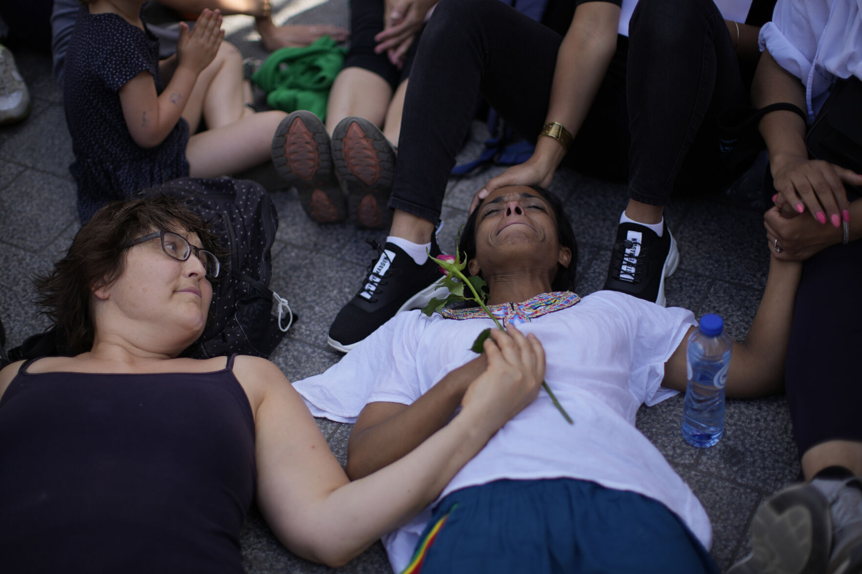 APTOPIX Migrants Belgium Protest